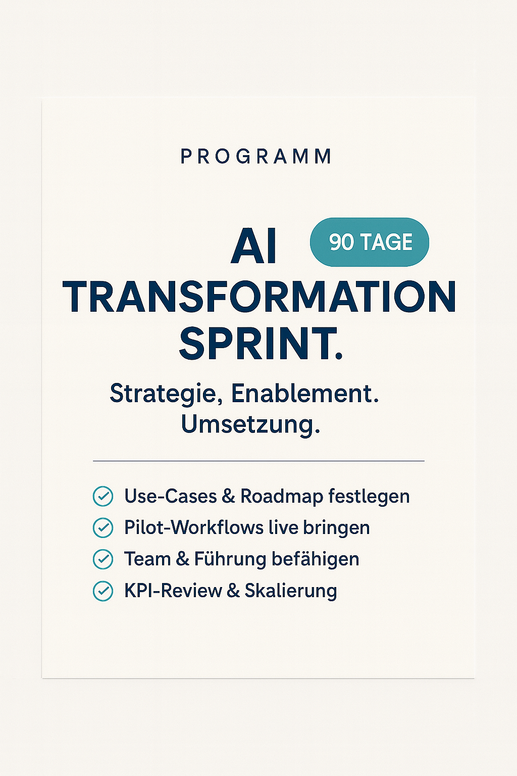 AI Transformation Sprint